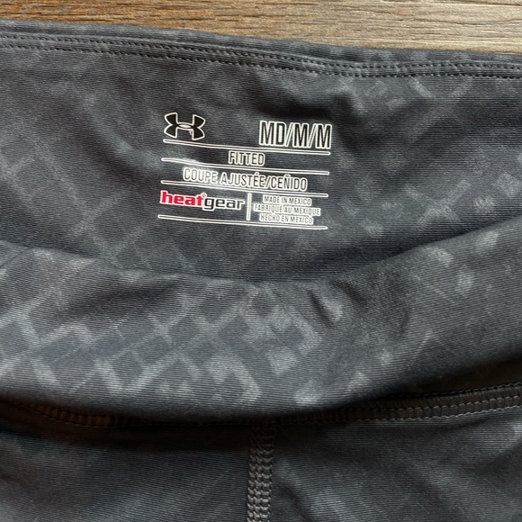 Under Armour Heatgear Sonic Printed Shorty Fitted Style Biker Running Shorts - Picture 3 of 5